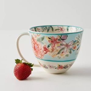 Anthropologie Watercolor Coffee Mug BARBARIAN by Barbra Ignatiev